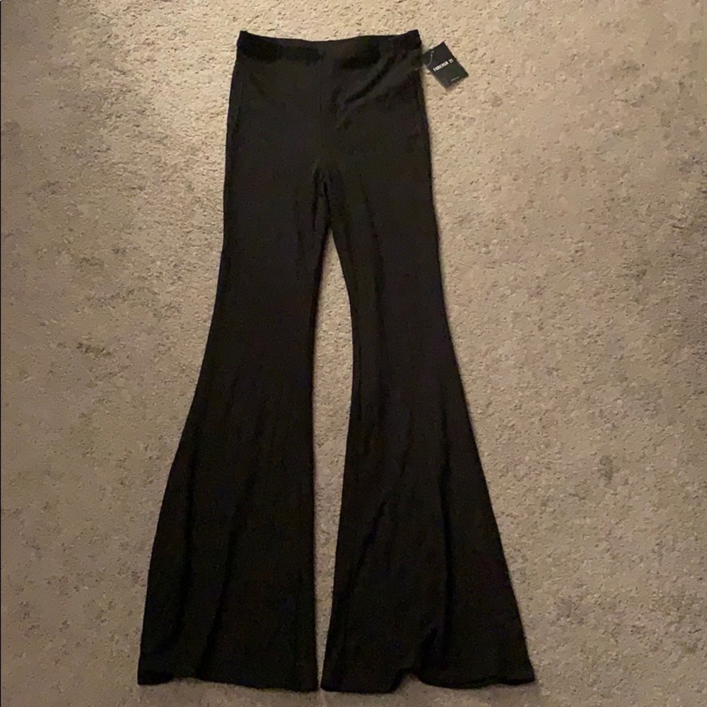 Black flare pants
